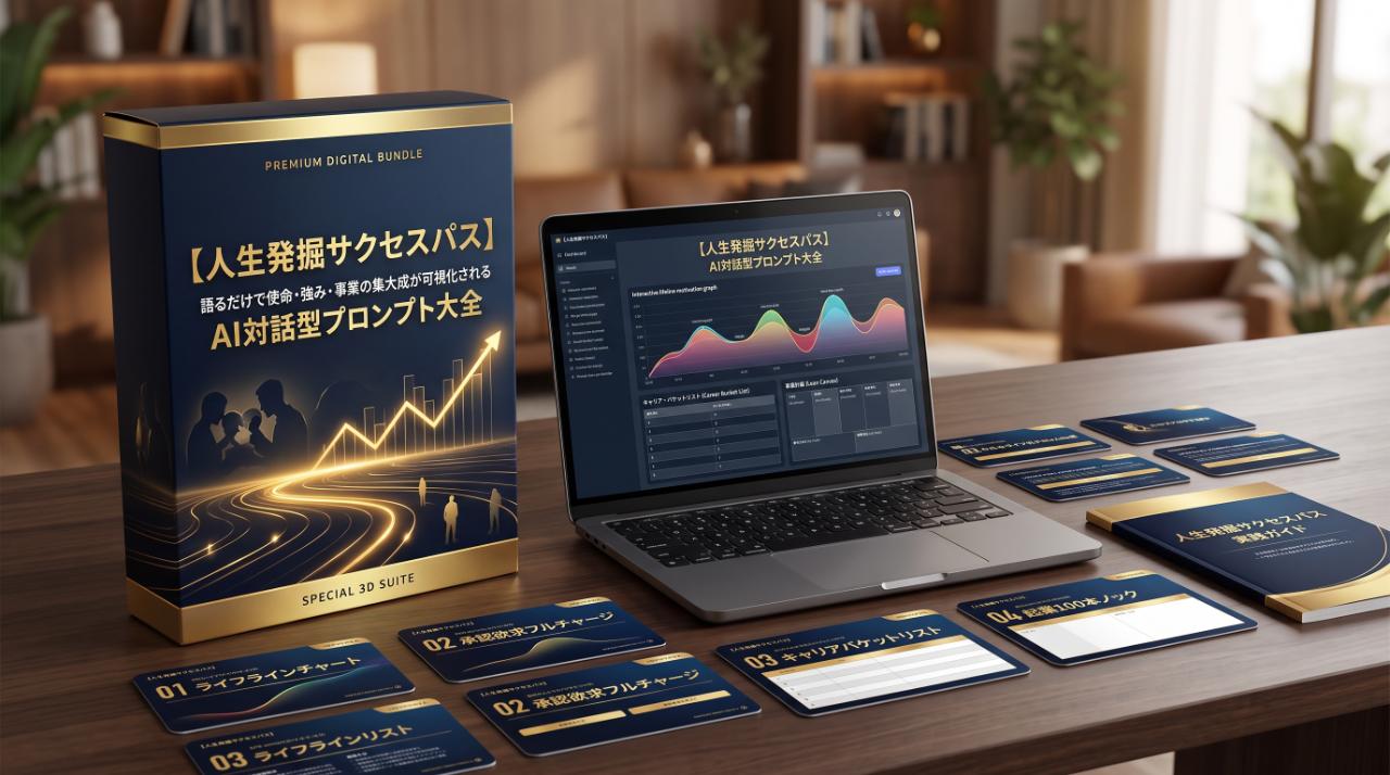 【人生発掘サクセスパス】語るだけで使命・強み・事業の集大成が可視化される「AI対話型セルフ棚卸しプロンプト大全」
