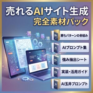 売れるAIサイト生成 完全素材パック【基本パックのみ】