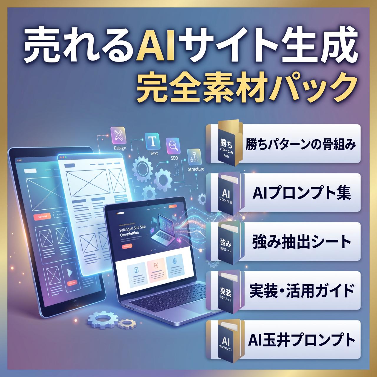 売れるAIサイト生成 完全素材パック【基本パックのみ】